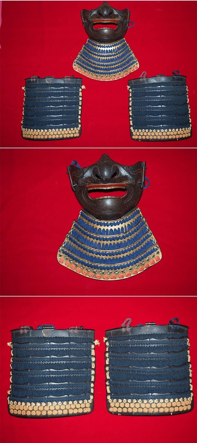 壁飾甲冑　タペストリー　江戸期（AD1600〜1867）Aセット