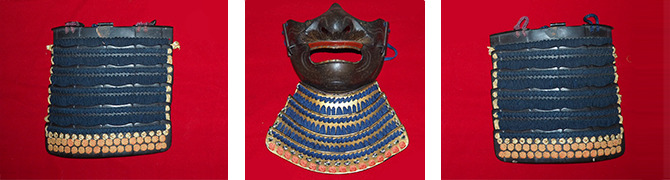  壁飾甲冑　タペストリー　江戸期（AD1600〜1867）Aセット